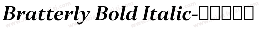 Bratterly Bold Italic字体转换
